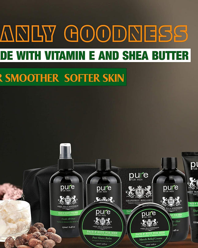 Spa Gift Basket for Men Bath and Body Gift Set! Mens Spa Basket for Holiday Gifts for Him! (XL)