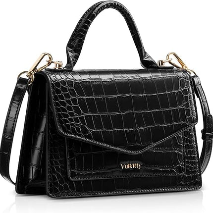 Top handle Satchel Purses Handbags for Women, Small Crossbody Bag with Convertible Strap, Trendy Shoulder Purse