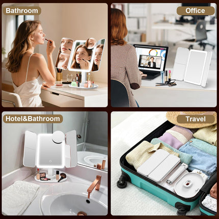 Makeup Mirror with Lights, 20X/7X/3X Magnifying Mirror with Light