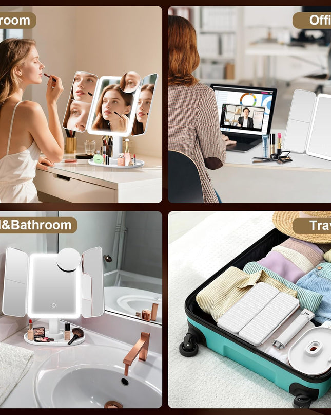 Makeup Mirror with Lights, 20X/7X/3X Magnifying Mirror with Light