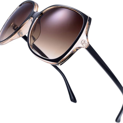 The Fresh Women's Oversized Square Jackie O Cat Eye Hybrid Butterfly Fashion Sunglasses - Exquisite Packaging