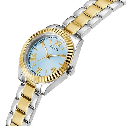 GUESS Two-Tone and Light Blue Analog Watch