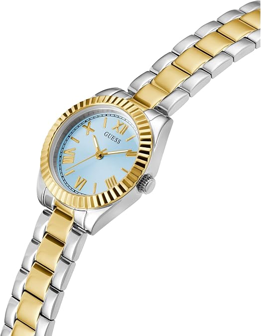 GUESS Two-Tone and Light Blue Analog Watch