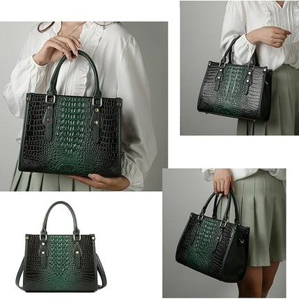 Ladies Satchel Purse Wallet Top Handle Tote Handbags Hobo Shoulder Bags Set 3pcs for women