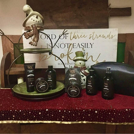 Christmas Gift Basket for Men Holiday Spa Basket! Best Grooming Kit for Husband & Dad! Mens Spa Set Peppermint Mens Spa Basket