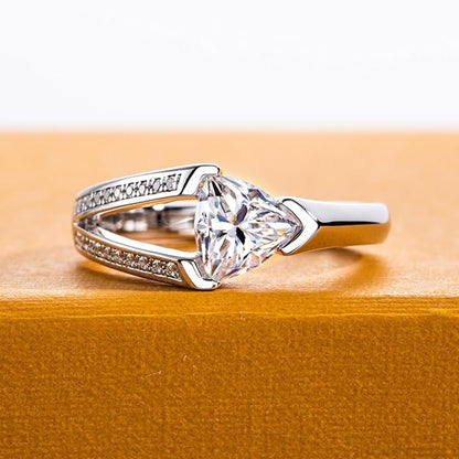Emerald/Marquise Cut Moissanite Engagement Ring D Color VVS1 Clarity 925 Sterling Silver Promise Anniversary Wedding Statement Rings for Women with Certificate