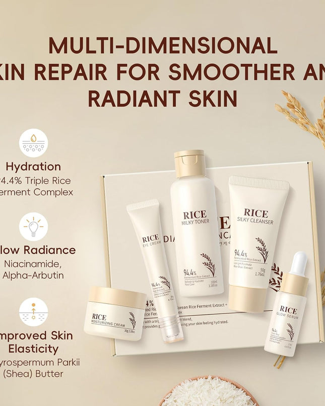LAIKOU Skin Care Set, Korean Skin Care - Korean Beauty for Women - 5pcs