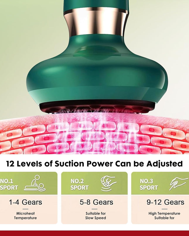 5 in1 Cellulite Massage Tool,Cellulite Massager Electric Fat Remover with 12 Suction Modes,Rechargeable & Cordless,Intelligent Cupping Massager for Arms,Legs,Back Used at Home