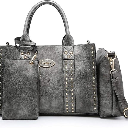Dasein Purses Handbags for Women Tote Bags Wallet Set Top Handle Satchel Shoulder Bags Hobo Bag 3pcs