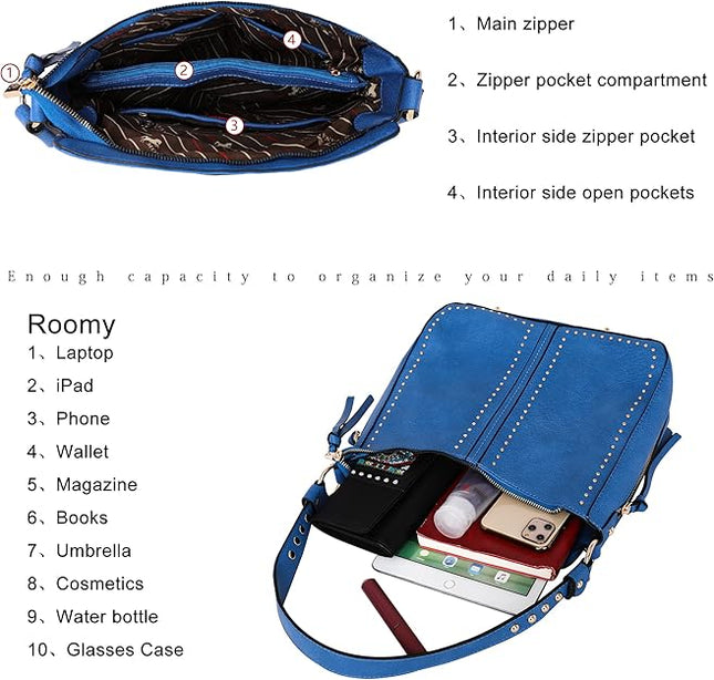 Montana West Tote Handbags for Women Concealed Carry Purses Vegan Leather Hobo Shoulder Bag 3pcs Purse Set
