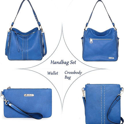 Montana West Tote Handbags for Women Concealed Carry Purses Vegan Leather Hobo Shoulder Bag 3pcs Purse Set