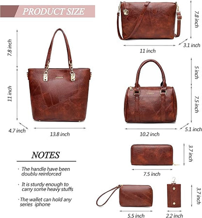 2E-youth Designer Purses and Handbags for Women Satchel Shoulder Bag Tote Top Handle Bag