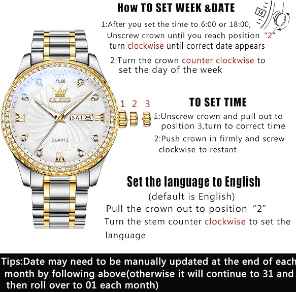 OLEVS Mens Watches，Big Face Watches for Men，Mens Stainless Steel Band Watches，Mens Waterproof Watches，Men Day Date Watches，Analog Quartz Men's Watches，Relojes para Hombre，Fashion Business Watch Men