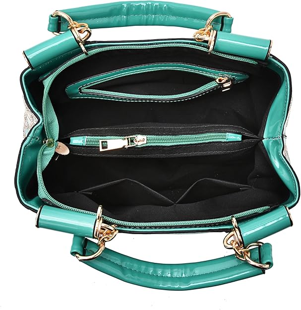 Nevenka Handbags For Women Patent Leather Designer Purse Suitable for Shopping Party Daily Use