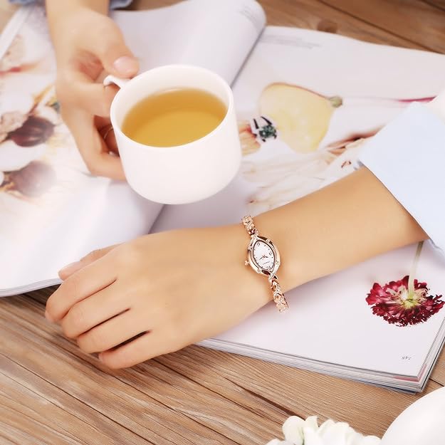 Women's Watches Bracelet Dial Ladies Fashion Dress Quartz Wrist Watch Oval Square Round Mini Women Watch Waterproof Gifts for Women