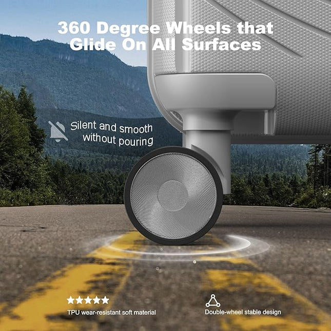 Nazhura Luggage Set, 3-Piece Hardside Suitcase Set, 20-inch, 24-inch, 28-inch Luggage, Carry on Luggage Set, Travel Luggage Set, Large Suitcase with Wheels