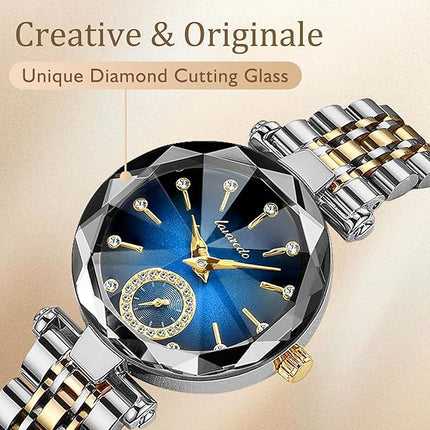 NN BEN NEVIS Watch, Watches for Women with Elegant Leather Strap, Fashion Analog Creative Diamond Dial Wrist Watch