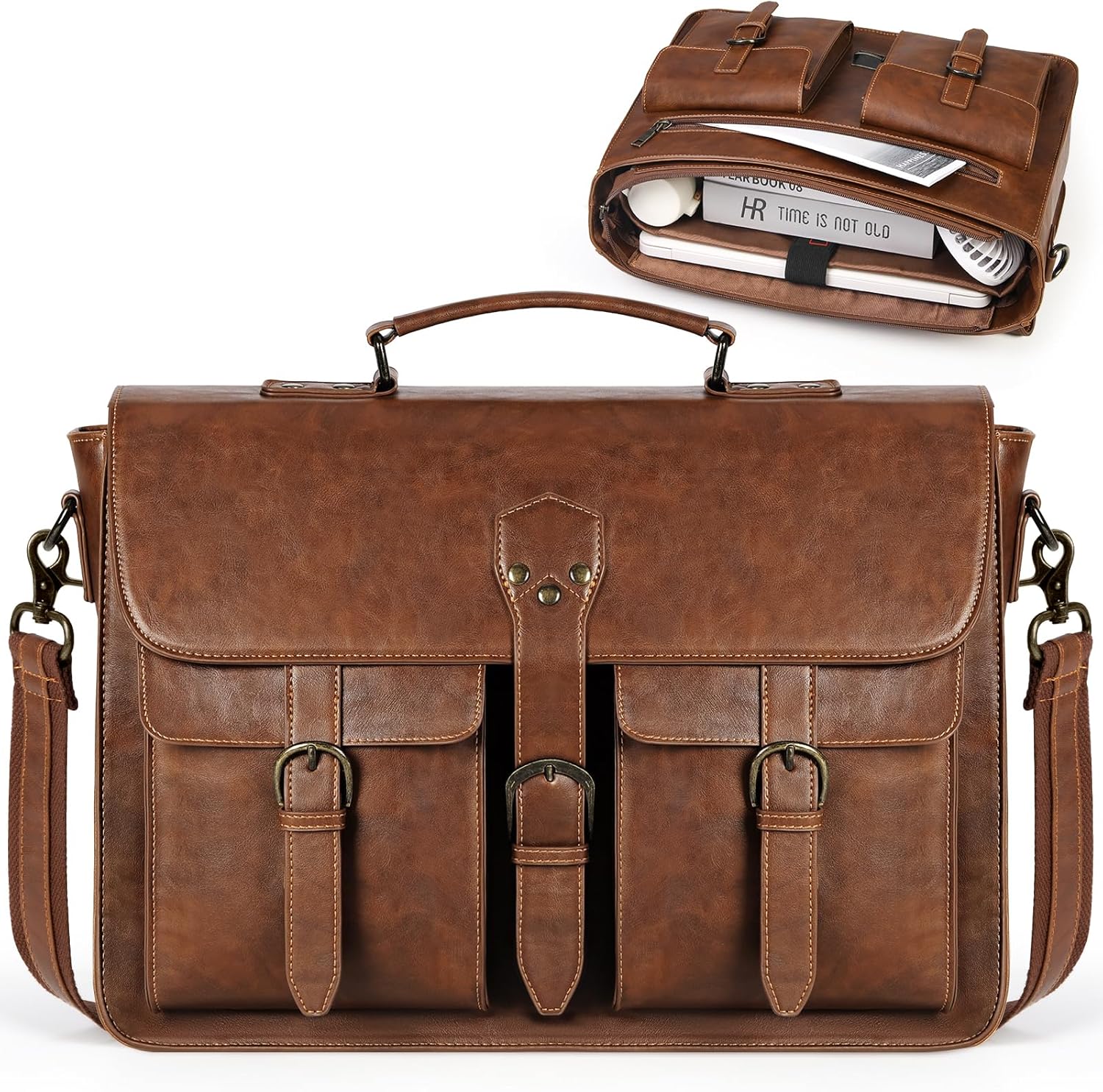 RAINSMORE Messenger Bags Voor Mannen Satchel Tas Mannen Laptop Tas 15.6 RAINSMORE Messenger Bags Voor Mannen Satchel Tas Mannen Laptop Tas 15.6