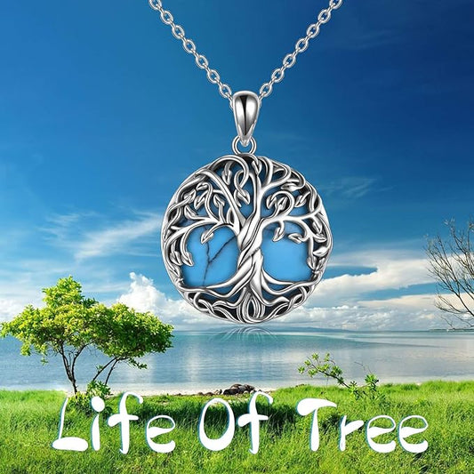 WINNICACA Tree of Life Necklace Sterling Silver Celtic Family Tree Pendant for Women Tree of Life Pendant Jewelry Valentine's Day Gifts for Women Girls Mom