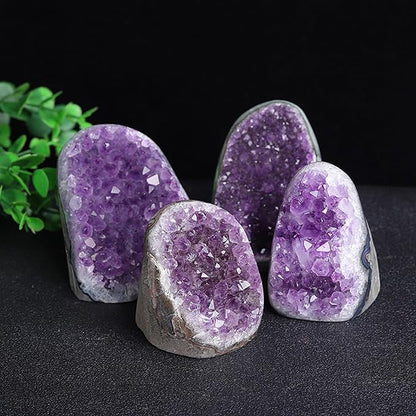 Amethyst Crystal Geodes Purple Crystals Rock Cluster Quartz Raw Healing Crystals 0.5-1LB