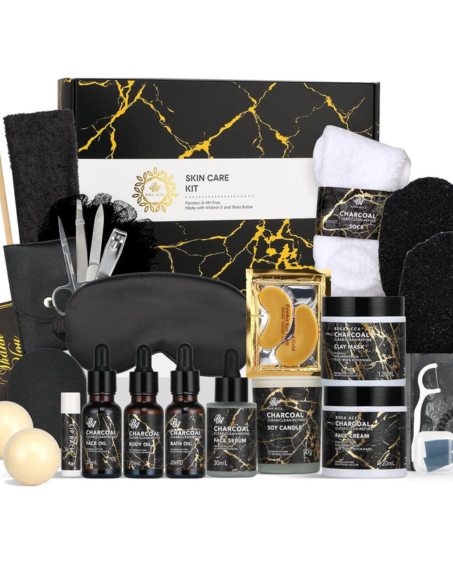 Skin Care Set, 28pcs Gifts for Women & Men includes Face Cream,Bath Oil, Scented Candle. Facial Skin Care Set, Body & Facial Kit for Women, Birthday Gifts for Women