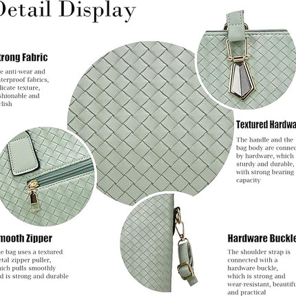 Purses and Handbags for Women Synthetic Leather Tote Crossbody Bags Satchel Purses Set 6pcs