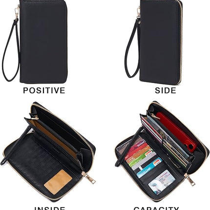 YZAOLL Purses for Women Faux Leather Medium Large Tote Satchel Shoulder Purse Handbag Wallet set