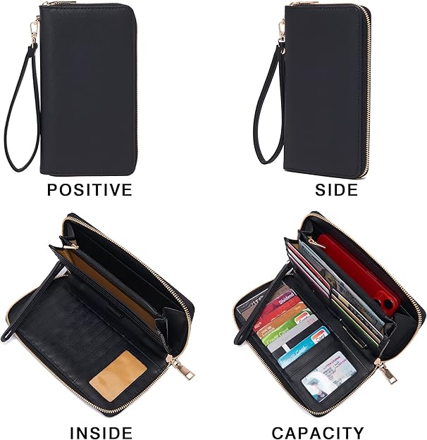 YZAOLL Purses for Women Faux Leather Medium Large Tote Satchel Shoulder Purse Handbag Wallet set