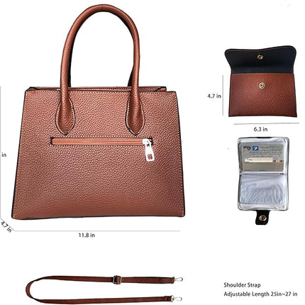 Tote Bag for Women With Zipper waterproof Leather Handbags Multi Pocket Purses Shoulder Bags Crossbody Bag Medium Purses