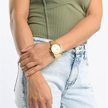 Guess Classic Gold-Tone Stainless Steel Bracelet Watch