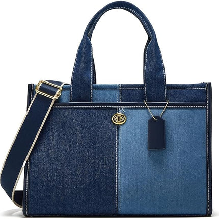 Canvas Tote Bag Women Large Denim Shoulder Bag Vintage Satchels Cute Hobo Bags Work Travel College Casual Tote Handbag