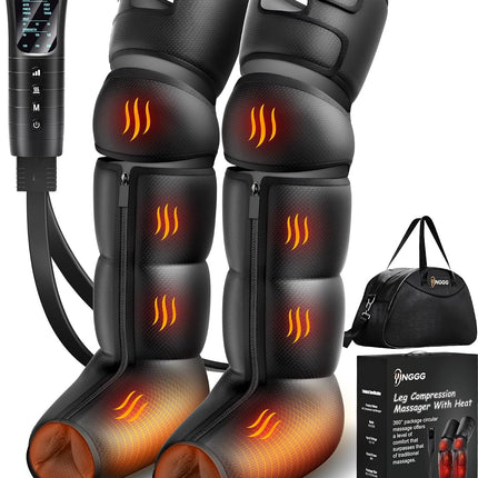 Leg Massager with Heat, Compression Boots for Circulation and Pain Relief