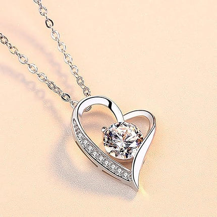 MGOOL To My Daughter Necklace Daughter Gifts From Dad Pendant Necklace Graduation Gifts Birthday Christmas Message Card＆LED Gift Box