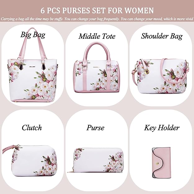 2E-youth Designer Purses and Handbags for Women Satchel Shoulder Bag Tote Top Handle Bag