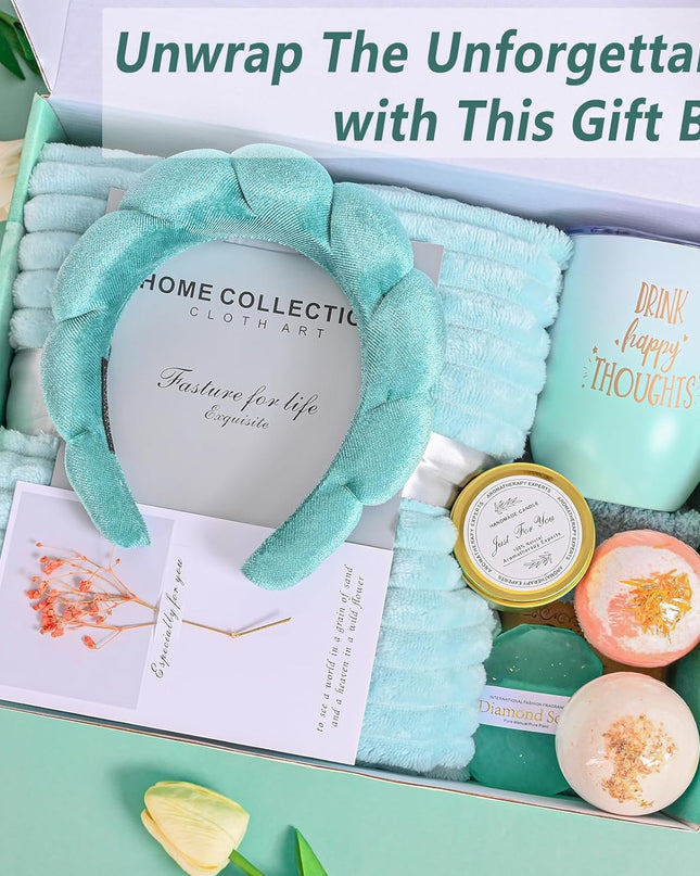 ZSHAWN Get Well Soon Gifts For Women, Care Package Get Well Gift Basket, Self Care Gifts with Luxury Flannel Blanket, Relaxing Spa Box Thinking of You Basket for Her, Mom Sister Best Friends