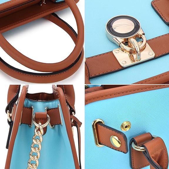 Dasein Women Handbags Top Handle Satchel Purse Shoulder Bag Hobo Bag Work Bag Set 2pcs