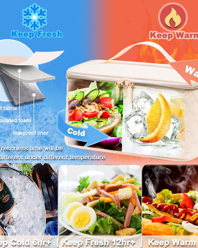 Weitars Lunch Backpack for Women,15.6 Inch Laptop Backpacks Travel Backpack for Women,Work Back pack,Teacher Nurse Back pack Insulated Lunch Bookbag Cooler Backpacks