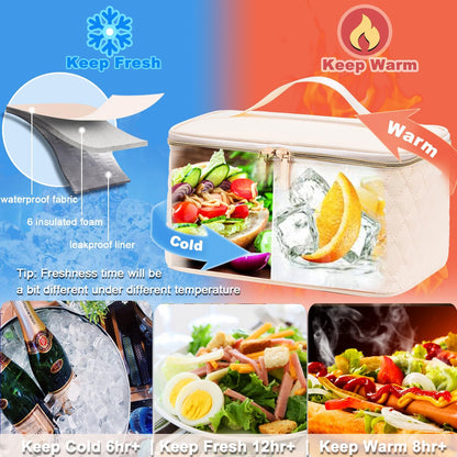 Weitars Lunch Backpack for Women,15.6 Inch Laptop Backpacks Travel Backpack for Women,Work Back pack,Teacher Nurse Back pack Insulated Lunch Bookbag Cooler Backpacks