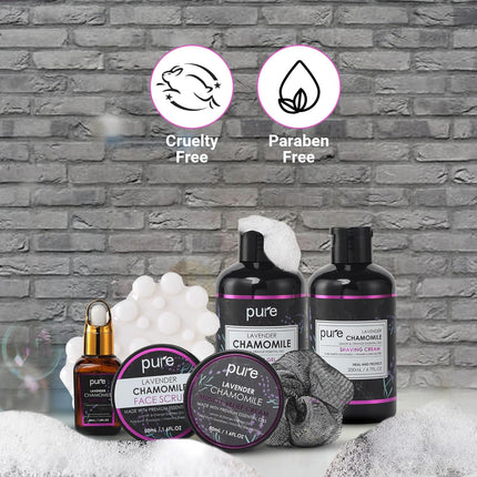 Lavender Bath Spa Gift Set for Men and Couples! Best Spa Set for Him Christmas Gift for Men (8 PC)