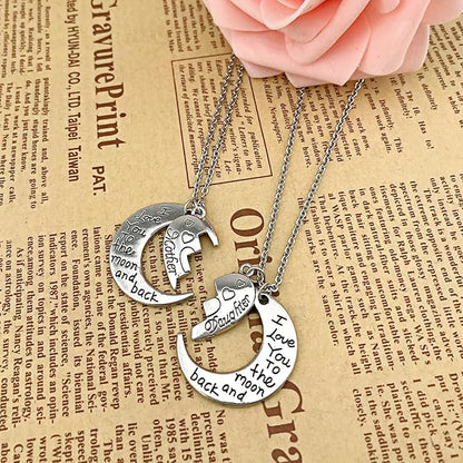 YOUFENG Gifts for Mom I Love You to the Moon and Back Mother Daughter Women Necklaces Pendant Mothers Day Gifts