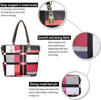 2E-youth Designer Purses and Handbags for Women Satchel Shoulder Bag Tote Top Handle Bag