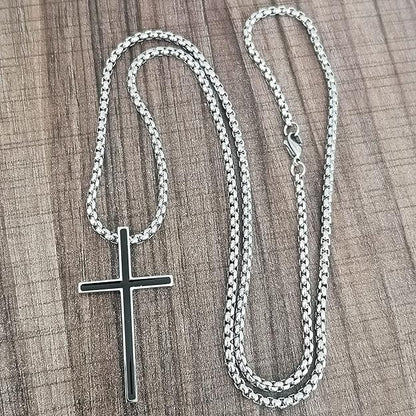 Rnivida Philippians 4:13 Cross Pendant Necklace, I CAN DO ALL THINGS Bible Verse Stainless Steel Necklace Confirmation Jewelry Gifts