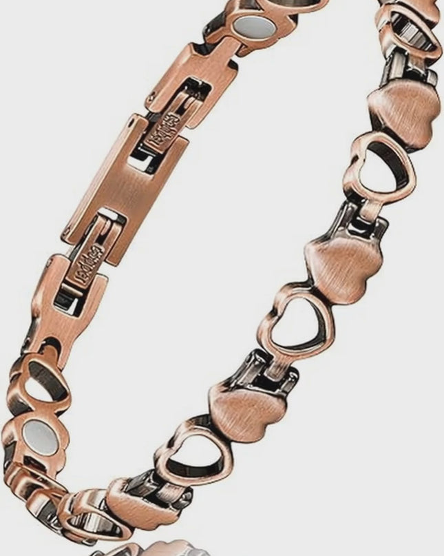 Magnetic Bracelet For Women Magnetic Copper Bracelet With 3 More Smarter Clasps Love Heart