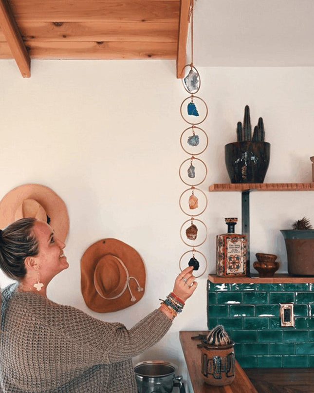 7-Chakra Gemstone Crystal Wall Decor Home Decor-Irregular Hanging-Ornament