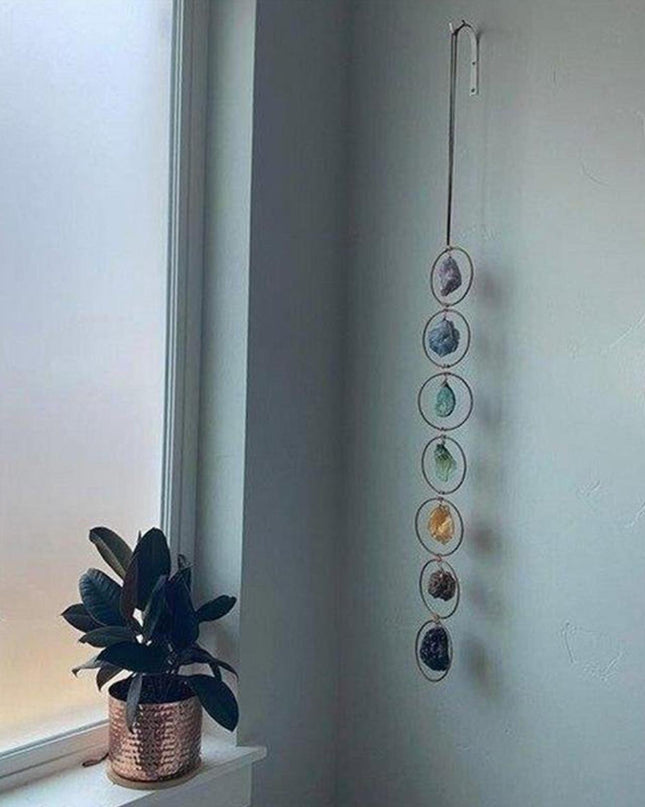 7-Chakra Gemstone Crystal Wall Decor Home Decor-Irregular Hanging-Ornament