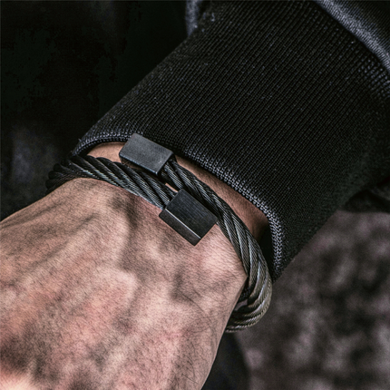 Luxury Stainless Steel Bangle Men Bracelet Titanium Adjustable Cuff