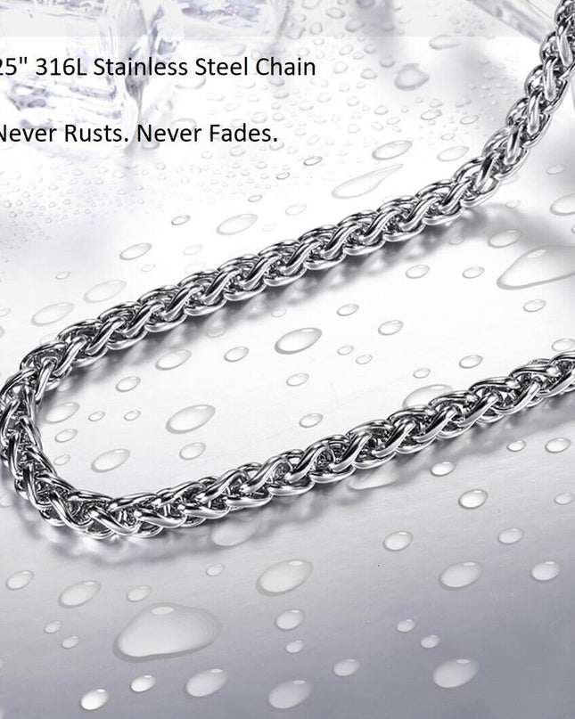 Men's Stainless Steel Chain Viking Pendant Silver Thor Mjolnir Hammer Gold Runes