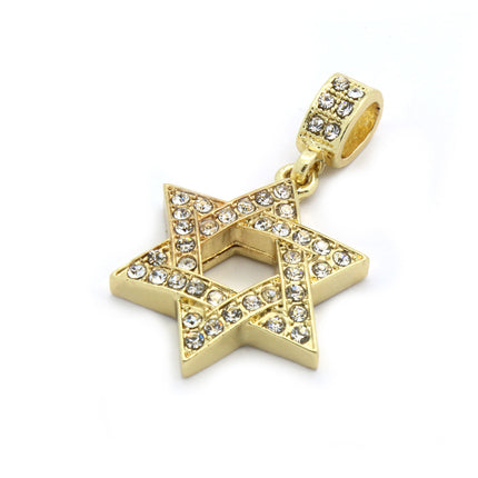 Gold Plated Star Of David Cubic Zirconia Pendant