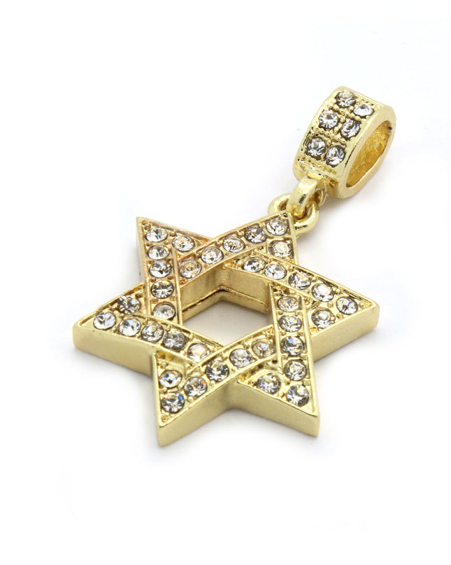 Gold Plated Star Of David Cubic Zirconia Pendant