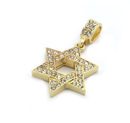 Gold Plated Star Of David Cubic Zirconia Pendant